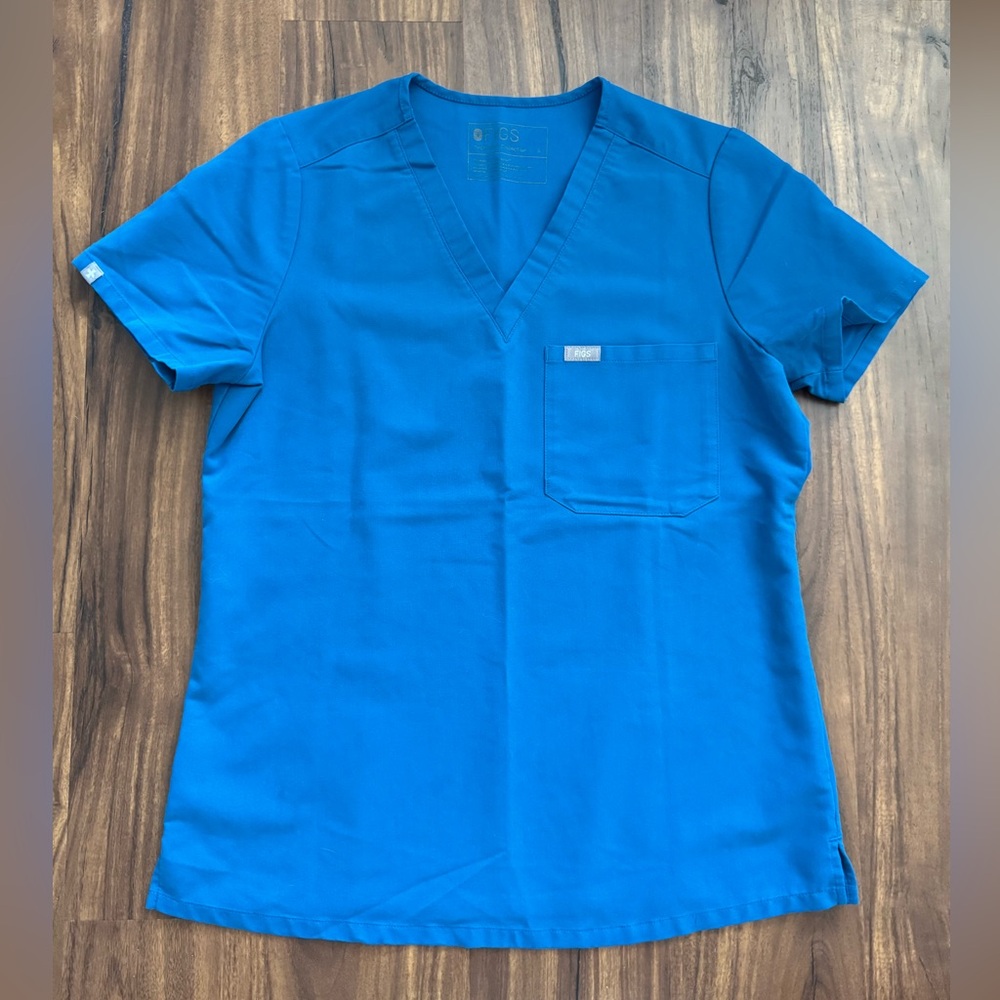 Figs Women's Deep Reef Blue Scrub Top